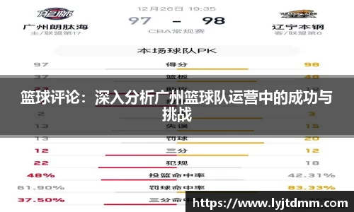 篮球评论：深入分析广州篮球队运营中的成功与挑战