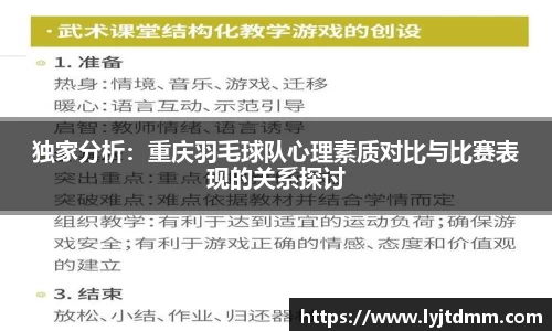独家分析：重庆羽毛球队心理素质对比与比赛表现的关系探讨
